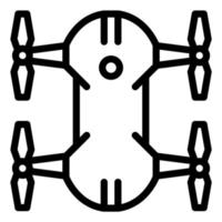 folding drone and quadcopter icon outline vector