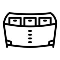 Battery Dock Drone icon outline vector