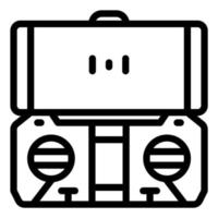 Remote Drone and quadcopter icon outline vector