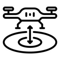 altitude hold Drone icon outline vector