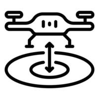 altitude hold Drone icon outline vector