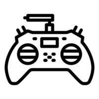 Remote Drone and quadcopter icon outline vector