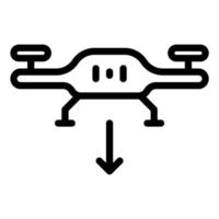 One Key Landing icon outline vector