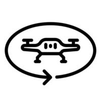 orbit mode Drone icon outline vector