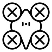 Racing Drone and quadcopter icon outline vector