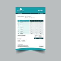 Unique simple invoice design vector