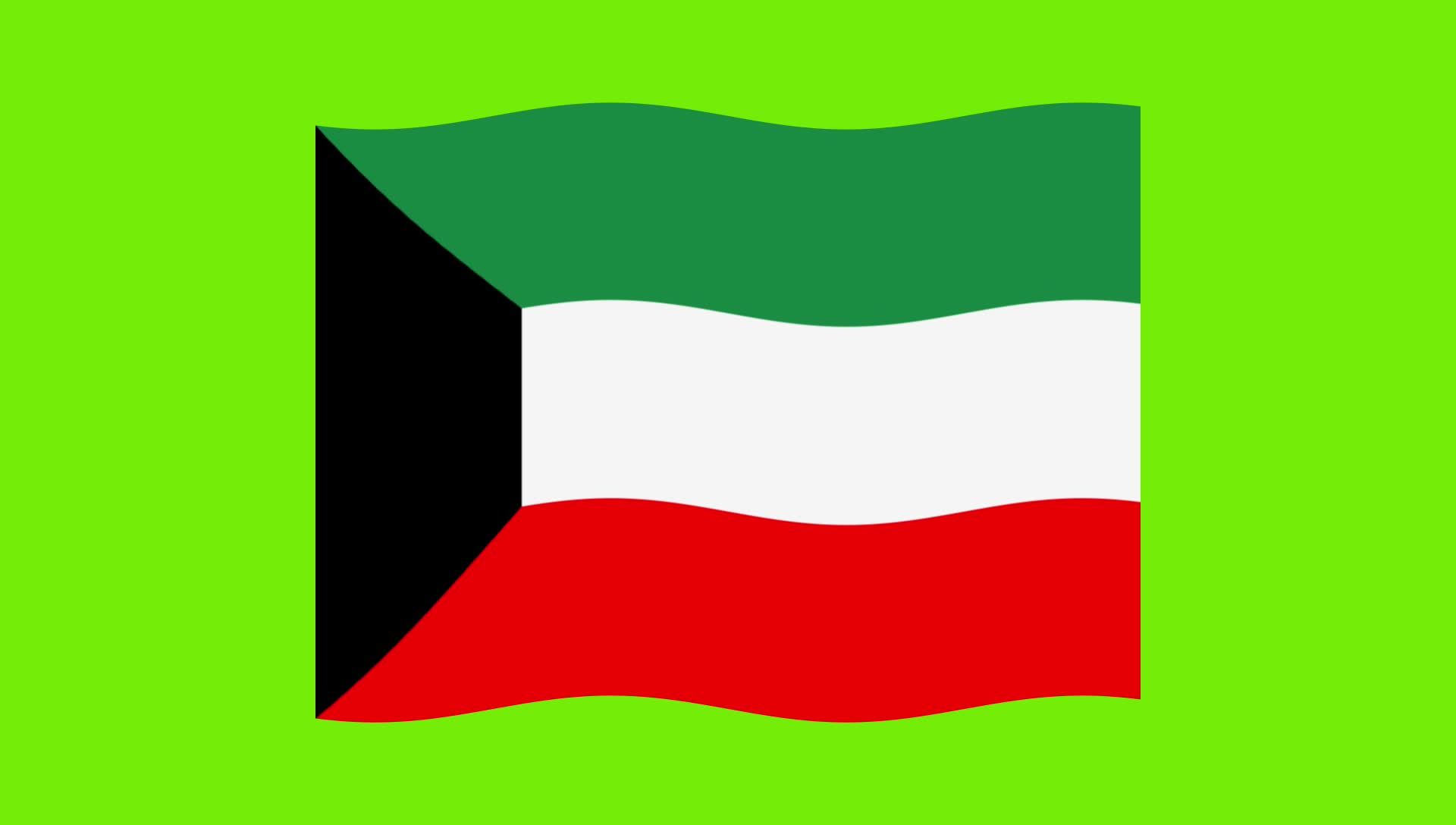 Hãy cùng chiêm ngưỡng cờ Kuwait trên nền xanh lá cây, mang đến cho bạn sự tự hào và tinh thần đoàn kết. Màu xanh lá cây tượng trưng cho sự tươi mới và hy vọng, kết hợp với màu đỏ trên cờ, tạo nên sự hoàn hảo và khái niệm về đất nước Kuwait.
