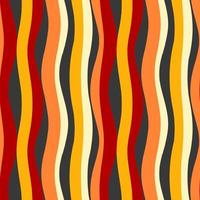 Wide wavy stripes of red, orange, yellow color. Seamless vector image.