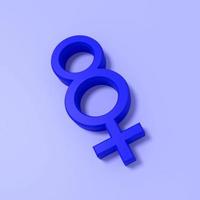 Venus sign and eight on purple background. photo