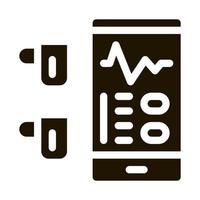 Monitoring Device Hearing Icon Vector Glyph Illustration