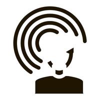 Male Hearing Icon Vector Glyph Illustration