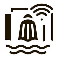 Smart Hydroelectric Power Station Icon Vector Glyph Illustration