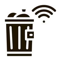 Trash Bin Icon Vector Glyph Illustration