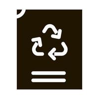 Eco Recycle Vacuum Package Packaging glyph icon vector