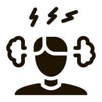 Man Ear Steam Icon Vector Glyph Illustration