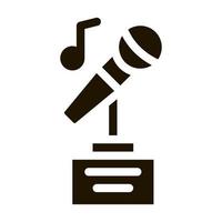 Microphone Equipment For Singing Songs glyph icon vector