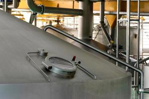 Large beer boiler in the brewery. photo