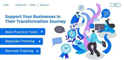 Support your business in transformation journey vector