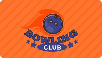 Bowling club, sports or hobby, active leisure vector