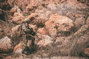 Soldiers of special forces on wars at the desert,Thailand people,Army soldier photo