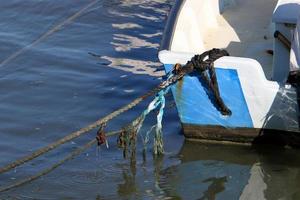 Berth on the seashore for mooring boats and yachts. photo