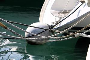 Berth on the seashore for mooring boats and yachts. photo