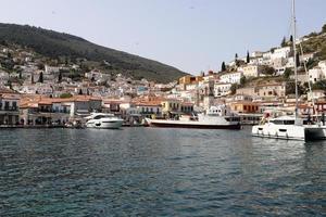 Berth on the seashore for mooring boats and yachts. photo