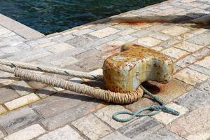 Berth on the seashore for mooring boats and yachts. photo