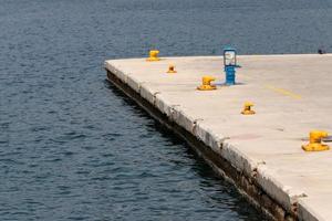 Berth on the seashore for mooring boats and yachts. photo