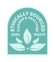 Ethically sourced cleaner and healthier zero waste vector