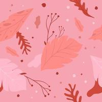 Autumn fall seasonal leaves and foliage pattern vector