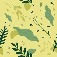 Spring and summer foliage and botany, pattern vector