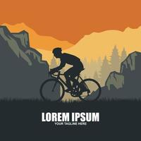 mountain bike logo vector