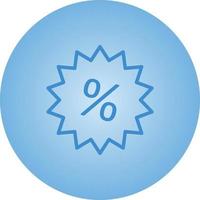 Beautiful Percentage tag vector line icon