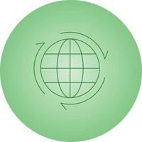 Beautiful Globe  line icon vector