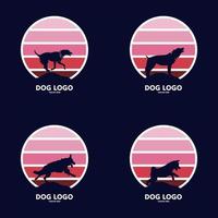 logotipo vectorial en el que se muestra una imagen abstracta de un lindo perro. vector