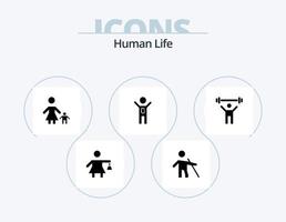 paquete de iconos de glifos humanos 5 diseño de iconos. gimnasia. ganador. familia. éxito. logro vector