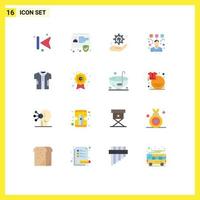 Universal Icon Symbols Group of 16 Modern Flat Colors of cloth graphic setting editor solution Editable Pack of Creative Vector Design Elements