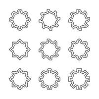 Collection of Decorative Decorative Border Frames circular shapes. vector