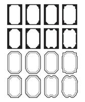 Vector set of decorative frames, illustration on a white background.