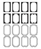 Vector set of decorative frames, illustration on a white background.