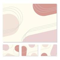 Abstract line wave colored background, soft color gradient. Template for design vector