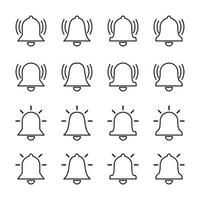 Notification bell icon set. New message notification icon collection, design for web Vector Illustration