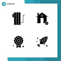 User Interface Solid Glyph Pack of modern Signs and Symbols of appliances certificate heater estate quality Editable Vector Design Elements