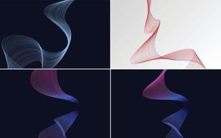 Use these geometric wave pattern backgrounds to add a contemporary feel to your projects vector