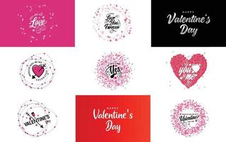 Be My Valentine lettering with a heart design. suitable for use in Valentine's Day cards and invitations vector