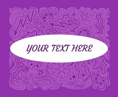 Background for prints with different doodle shapes and copy space for your text. Childlike scribbles, sketchy stars, flowers, clouds, lightnings - separate and editable. Romantic hand drawn elements