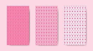 Flat design with heart and love elements for valentines day pattern collection vector