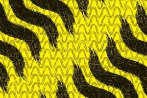 Abstract yellow and black grunge texture background with wave style vector