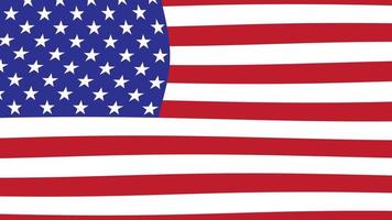 amerikan flagga vinka sömlös slinga. 4k video
